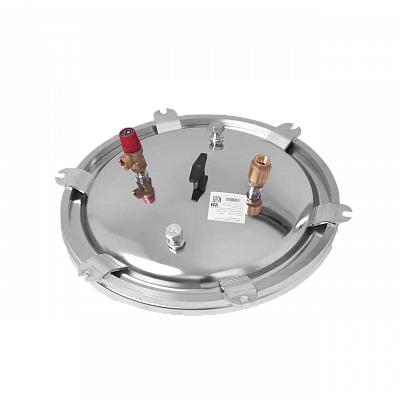 Крышка для автоклава 250л с обратным клапаном и теплообмеником